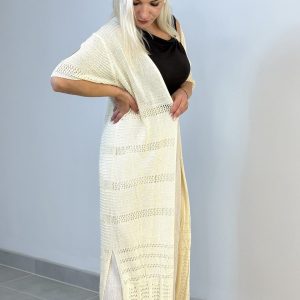 Tamborēts maxi garuma kardigans